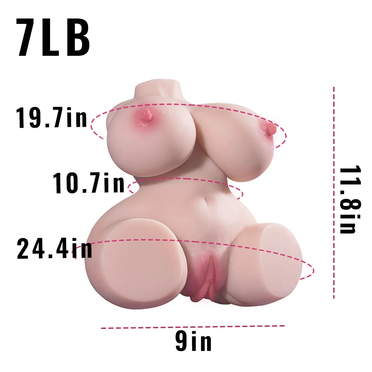 Monica Voluptuous Hourglass Torso Sex Doll - product view 6
